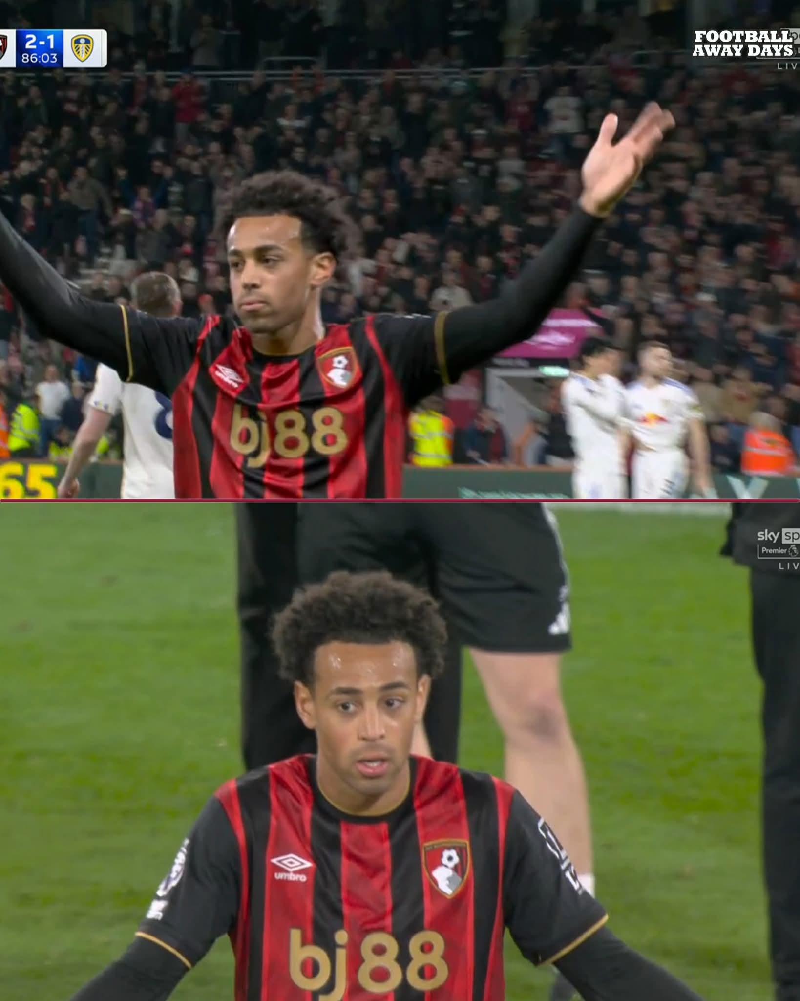 Tyler Adams giving it large with his assist...and glum on our late 95th min equaliser MOT